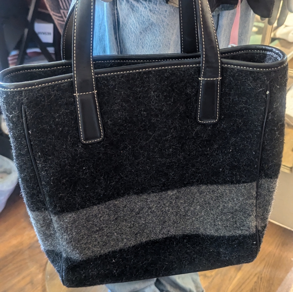 Coach vintage wool blanket tote